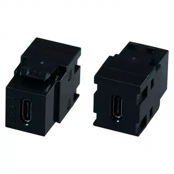 EFB Elektronik EB560 USB-C Keystone adapter, 10 Gbit/s, 60 W PD, must