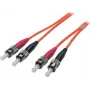 EFB Elektronik ECOFIBER Duplex Jumper ST-ST OM1 Multimode Fiiberoptiline Paigakaabel, LSZH, Oranž, 3.0 mm, 15 m