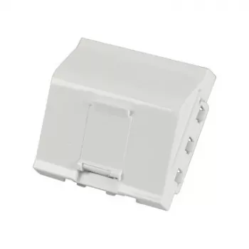 EFB ELEKTRONIK ET-25027 45x45mm Keystone esipaneel, 1-pordiline nurga all väljund, Puhas valge (RAL 9010)