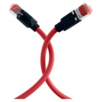 EFB ELEKTRONIK RJ45 Patch-kaabel Cat.6A S/FTP PUR Draka UC900 TM21 Punane 0,25m