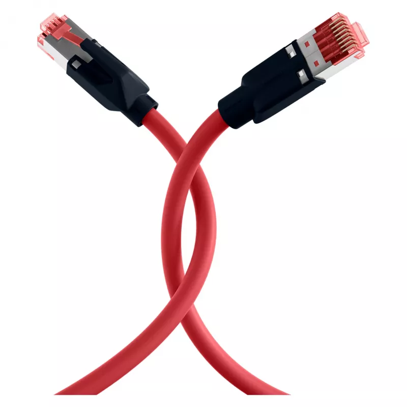 EFB ELEKTRONIK RJ45 Patch-kaabel Cat.6A S/FTP PUR Draka UC900 TM21 Punane 0,25m