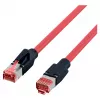 EFB ELEKTRONIK RJ45 Patch-kaabel Cat.6A S/FTP PUR Draka UC900 TM21 Punane 0,25m
