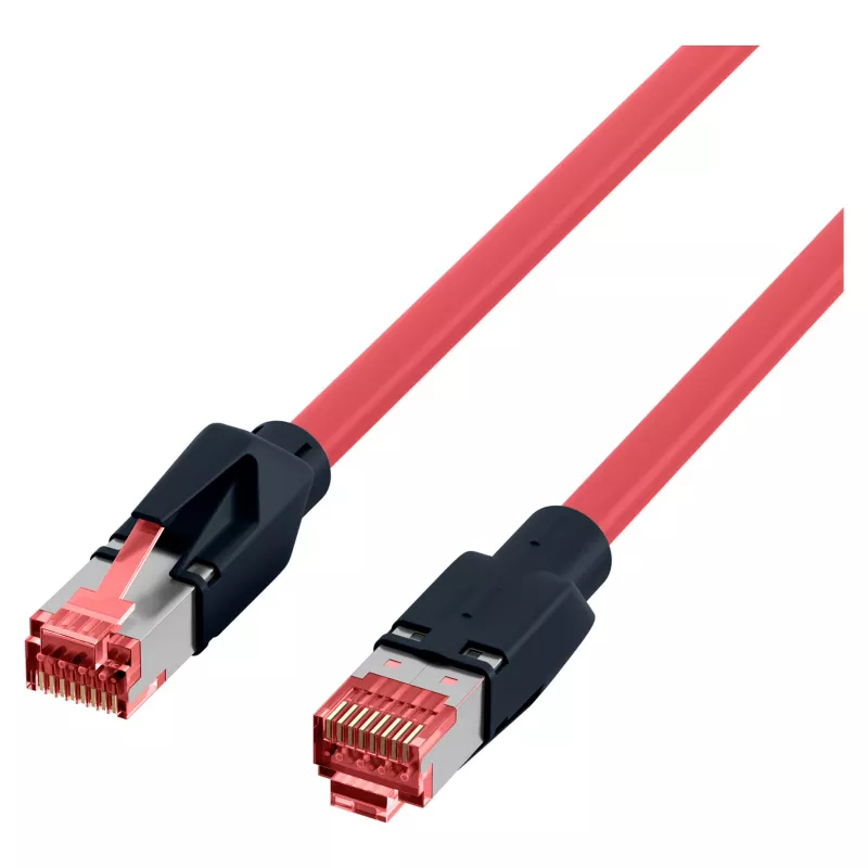 EFB ELEKTRONIK RJ45 Patch-kaabel Cat.6A S/FTP PUR Draka UC900 TM21 Punane 0,25m