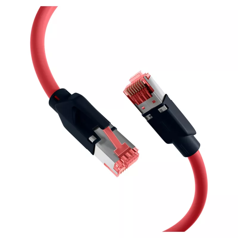 EFB ELEKTRONIK RJ45 Patch-kaabel Cat.6A S/FTP PUR Draka UC900 TM21 Punane 0,25m