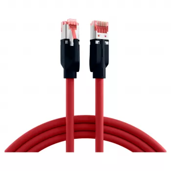 EFB ELEKTRONIK RJ45 Patch-kaabel Cat.6A S/FTP PUR Draka UC900 TM21 Punane 0,25m