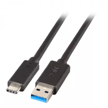 EFB Elektronik USB 3.2 Gen 1 SuperSpeed kaabel, Type-A isane Type-C isane, 3A, 5 Gbit/s, 0,5 m, must