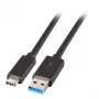 EFB Elektronik USB 3.2 Gen 1 SuperSpeed kaabel, Type-A isane Type-C isane, 3A, 5 Gbit/s, 0,5 m, must