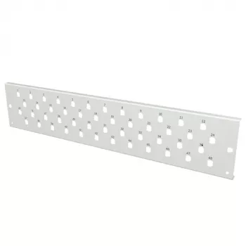 EFB Elektronik VSB2HE-FP-48ST 2U 19-tolline esipaneel 48 ST/FC D-ava adapterile, hall
