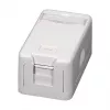 EFB ET-25166 pealepandav Keystone pesa, 1-port, isesulguv tolmu kaitseklapp, puhtvalge