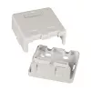 EFB ET-25166 pealepandav Keystone pesa, 1-port, isesulguv tolmu kaitseklapp, puhtvalge
