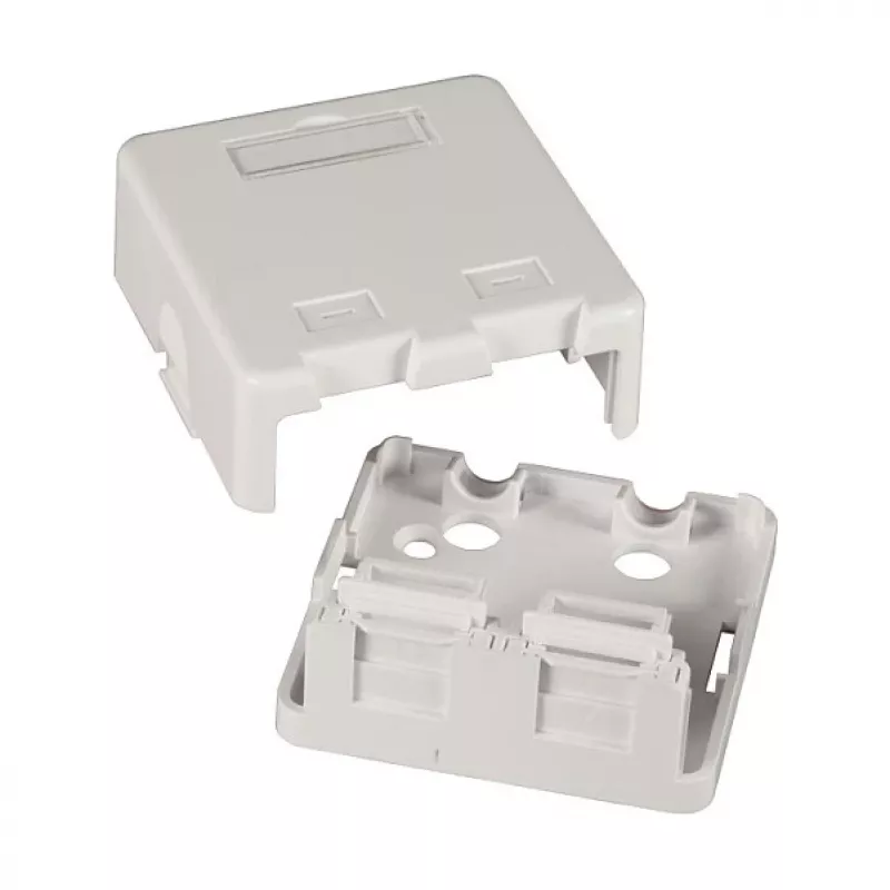 EFB ET-25166 pealepandav Keystone pesa, 1-port, isesulguv tolmu kaitseklapp, puhtvalge