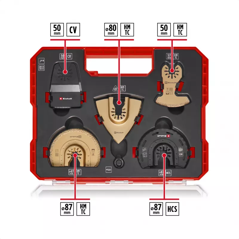 Einhell 708110 XLPLUS-CASE HCS HM mitmeotstarbelise tööriista tarvikute komplekt 37-osaline