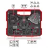 Einhell 708135 XL-PLUS-CASE BiM HSS mitmeotstarbelise tööriista tarvikute komplekt, 10 osa
