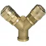 Einhell suruõhu jaotur 2 kiirühendusega, R 3/8 tolli sisekeere, nikeldatud messing 4139680