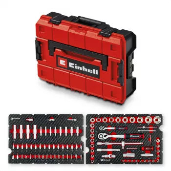Einhell E-Case 92-osaline tööriistakomplekt (370514) - Kroomvanadiumteras, must/punane