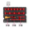Einhell E-Case VDE tööriistakohver 24-osaline elektriku komplekt (punane/kollane)
