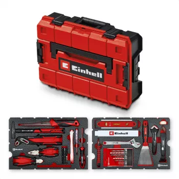 EINHELL-KWB E-Case Renovation Tool Kit, 78-osaline (Must/Punane)