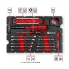 EINHELL-KWB E-Case Tööriistakohver Kolimiseks, 79-osaline (Must/Punane)