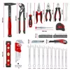 EINHELL-KWB E-Case Tööriistakohver Kolimiseks, 79-osaline (Must/Punane)