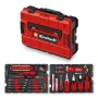 EINHELL-KWB E-Case Tööriistakohver Kolimiseks, 79-osaline (Must/Punane)