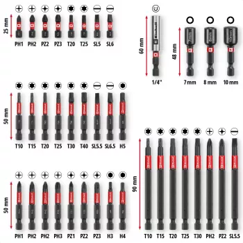EINHELL-KWB Impact-Bit Set in M-CASE, 38-osaline