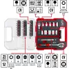 EINHELL-KWB Pesa- ja otsakukomplekt 1/4 tolli 37-osaline L-CASE karbis