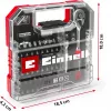 EINHELL-KWB Pesa- ja otsakukomplekt 1/4 tolli 37-osaline L-CASE karbis