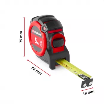 EINHELL-KWB Mõõdulint, 5 m (Must/Punane)