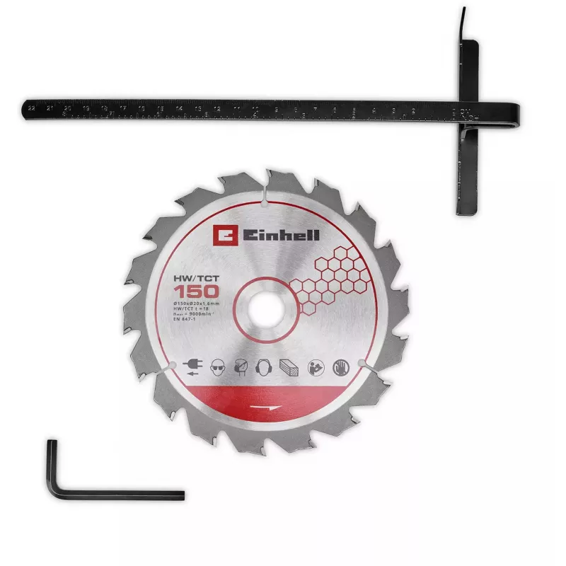 Einhell Power X-Change juhtmeta käsiketassaag TE-CS 18/150-2 Li-Solo, 18V (Punane/Must, ilma aku ja laadijata)