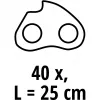 Einhelli asenduskett 4501754 GC-LC 18 Li ja GE-LC 18 Li juhtmeta kettsaagidele, 3/8 tolli LP samm, 1,3 mm soon, 40 veolüli, 25 cm latt, poolmeisel
