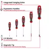 Einhell Kruvikeerajate Komplekt PZ, 5-osaline (Punane/Must, Ergonoomilised Kahekomponendilised Käepidemed)