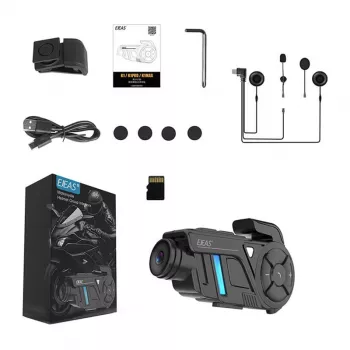 EJEAS K1Pro+ Mootorratta Intercom koos 1080P Salvestiga - Üksik Intercom