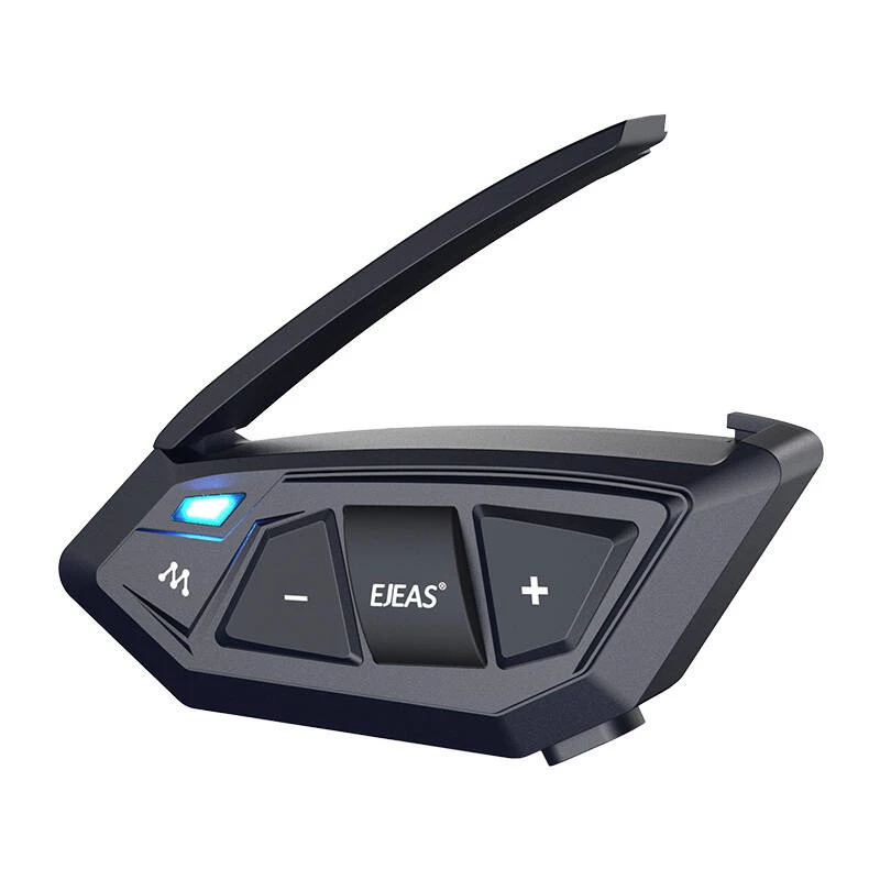 EJEAS MS20 Mootorratta intercom Bluetooth 5.1, 1000m ulatus, IP65, CVC mürasummutus, HD stereokõlarid, FM-raadio, USB-C, kuni 20h kõneaeg
