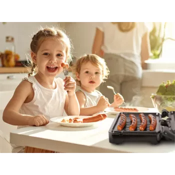 Eldom GK110 kontaktgrill 2000 W must/hõbedane