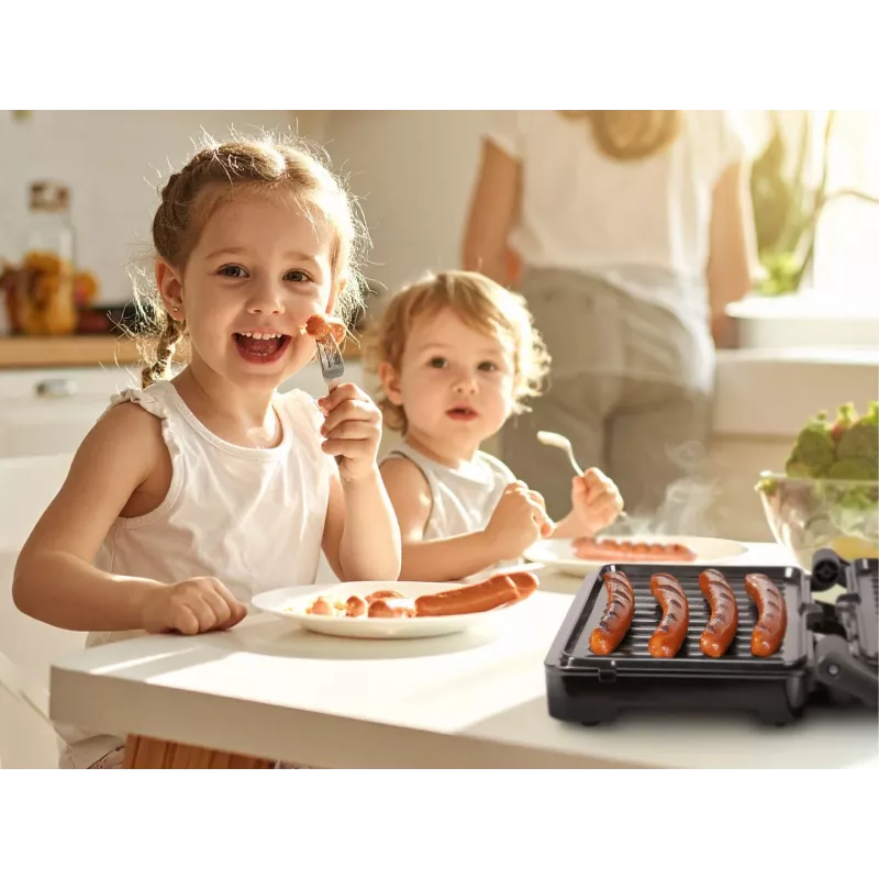 Eldom GK110 kontaktgrill 2000 W must/hõbedane