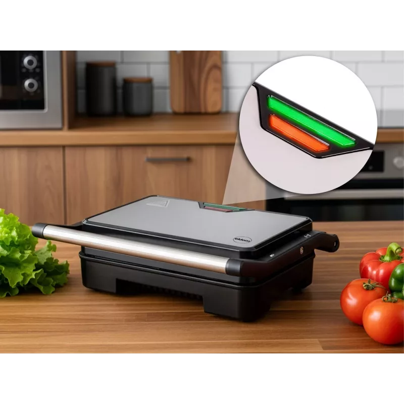 Eldom GK110 kontaktgrill 2000 W must/hõbedane