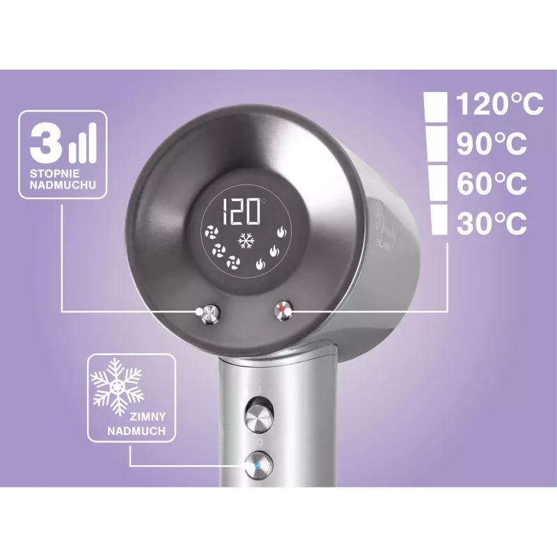 ELDOM HT280 föön, 1650 W, hall, 3 kuumusastet, 2 kiirusastet, külmaõhu nupp, koondusotsik, eemaldatav õhufilter, riputusaas, ülekuumenemiskaitse, 1,8 m kaabel