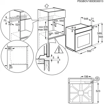Electrolux EOD3H70X Sisseehitatud Elektriahi 72L Roostevaba Teras