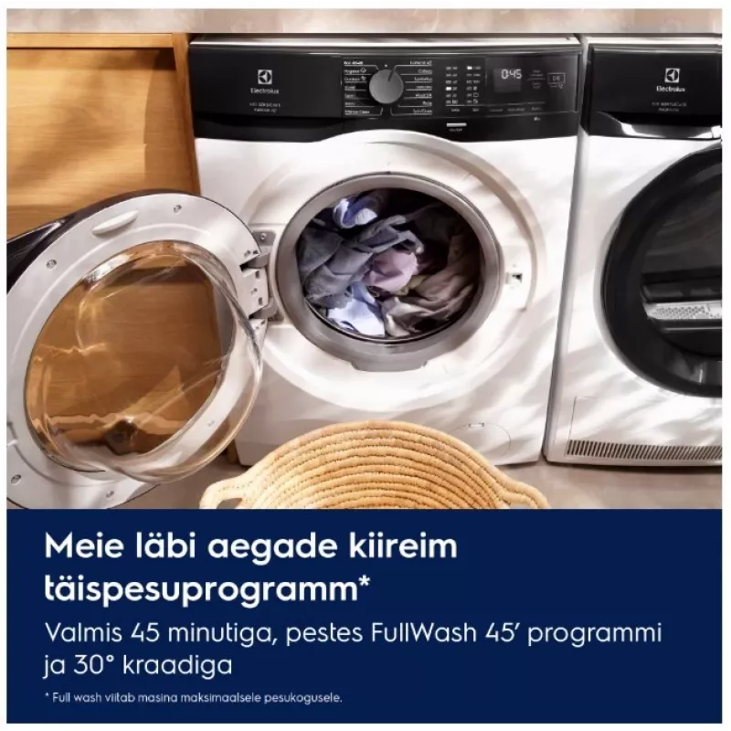 Electrolux EW6F9482E Vabaltseisev esitäitega pesumasin, 8 kg, 1400 p/min, valge