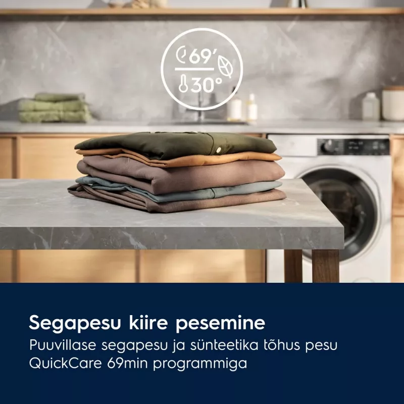 Electrolux PerfectCare 700 EW7F3492FQE 9kg 1400 pööret/min esiküljelt täidetav pesumasin - valge