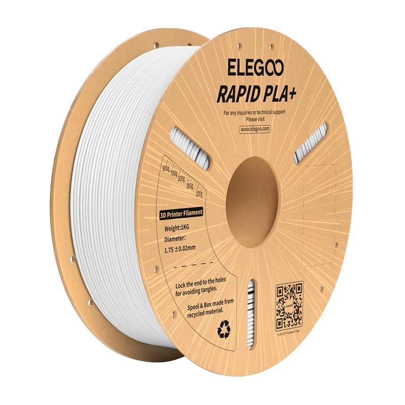 ELEGOO Rapid PLA+ Filament (Valge) 1.75 mm 1 kg