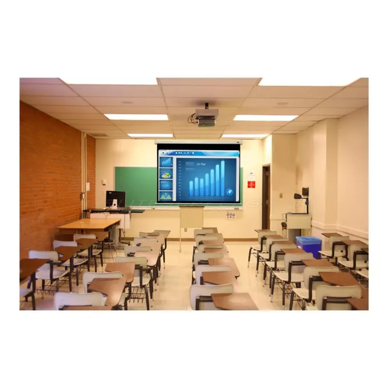 Elite Screens Manual Series M120XWV2 120-tolline käsitsi alla tõmmatav projektoriekraan MaxWhite FG materjaliga, 16:9 kuvasuhe, valge korpus