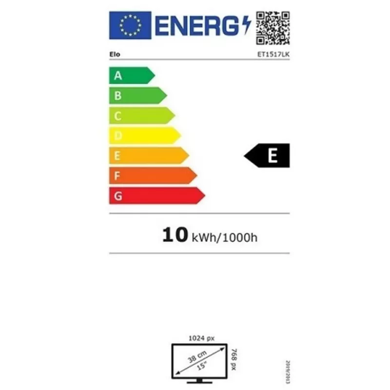 ELOTOUCH ET1517L 15-tolline puuteekraan, XGA 1024x768, AccuTouch Resistive, VGA, DVI-D, USB, hall