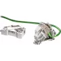 ELOTOUCH TE Connectivity AMP Netconn DIN-liini adapter, tühjalt, 1 Keystone pesa, helehall 1711897-1