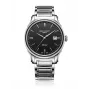 EMILE CHOURIET meeste Šveitsi automaatkäekell 40mm roostevabast terasest musta numbrilaud ja nahkrihm 081128G62586