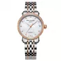 EMILE CHOURIET Naiste Kell 011168L306982 (30mm) - Šveitsi kvarts, roostevaba teras, hõbedane sihverplaat, must nahkrihm