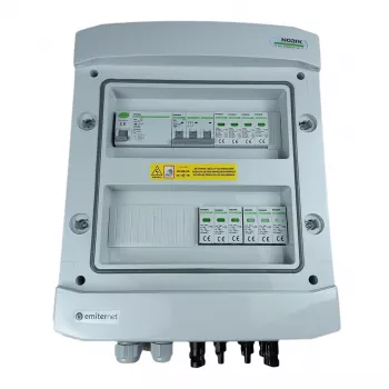 EMITER EM-1102N_DCAC PV DC/AC lülitusseade hermeetiline IP65 Noark piksepiirikute ja RCD-ga