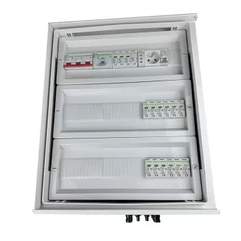 EMITER EM-854N DCAC Hermetic IP66 Solar PV Combiner Box with DC & AC Surge Protection, 5 String Inputs, 5 MPPT, 100A 3-Phase