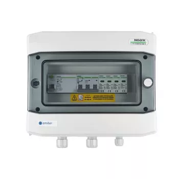 EMITER Switchgear Attached AC Hermetic IP65 Distribution Board with Surge Arrester Noark Type 2, 40A 3-Phase, RCD Type A 40A/300mA