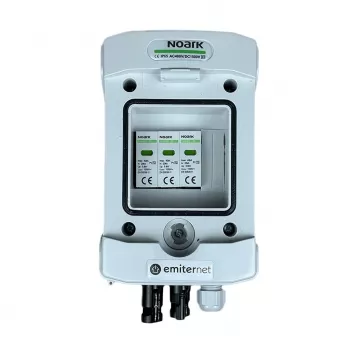 EMITER Switchgear Attached DC Hermetic IP65 EMITTER koos Noark 1000V Type 2 DC liigpingekaitsmega, 1x PV string, 1x MPPT
